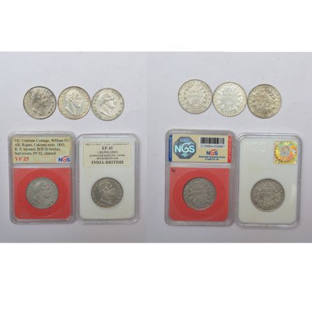 A group of 5 William IV silver rupee, all coins dated 1835. (5 coins)