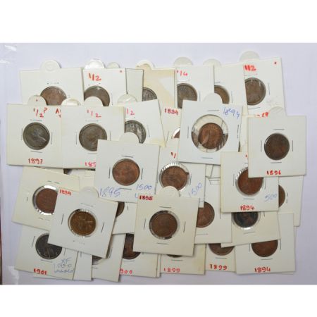 A group of 48 Victoria copper ½ pice, 1862 (7), 1885, 1886 (3), 1887, 1888 (2), 1889, 1890