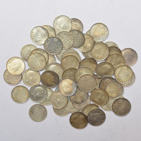 A group of 65 Edward VII silver 2 annas, 1904 (2), 1905 (32), 1906 (7), 1907 (10), 1908 an