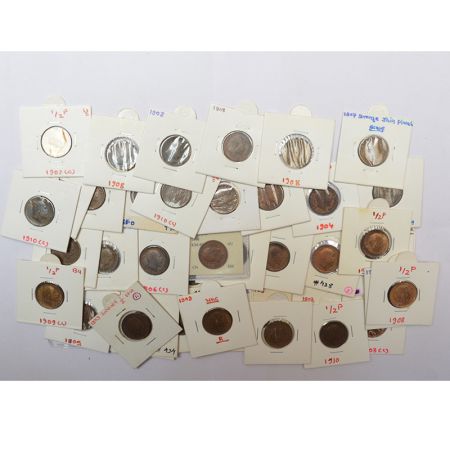 A group of 42 Edward VII copper and bronze ½ pice, 1903 (2), 1904 (3), 1905 (7), 1906 (10)