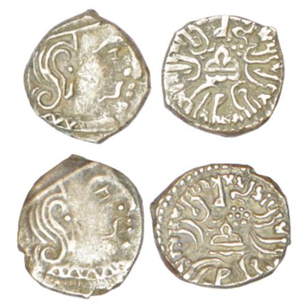 Western Kshatrapas (2), Kardamaka dynasty, silver drachm of Swami Rudrasimha III (c.385-41