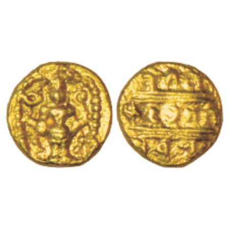 Vijayanagara Kingdom, Aravidu dynasty, Venkatapathiraya II (1586-1614 AD), gold ½ varaha o