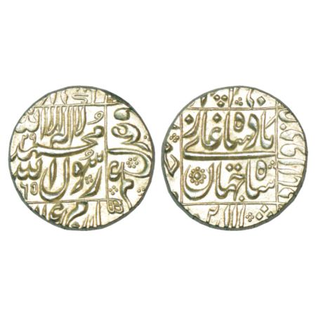 Shah Jahan (1628-1658 AD), silver rupee, Daulatabad mint in right quadrant, AH xx65/RY 29,