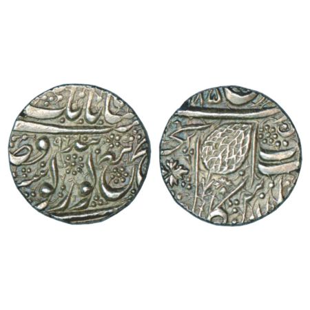 Sikh Empire, silver rupee, 11.16g, Amritsar mint, 'Nanak Shahi' couplet, frozen year serie