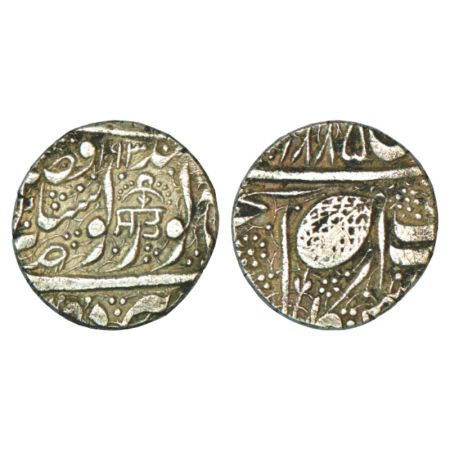 Sikh Empire, silver rupee, 10.81g, Amritsar mint, 'Nanak Shahi' couplet, frozen year serie