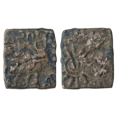 Ancient, copper coin of Patalatoļata, a lesser-known king from West Marathwada/East Vidrab