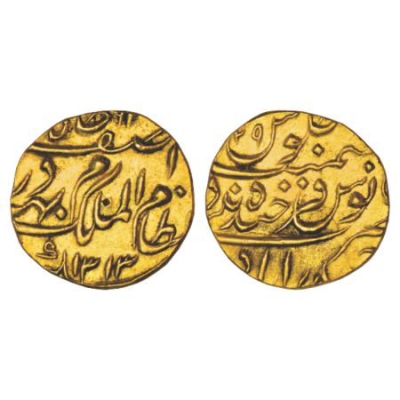 Hyderabad, Mir Mahbub Ali Khan (1869-1911 AD), gold ashrafi, 11.08g, Farkhanda Bunyad Hyde