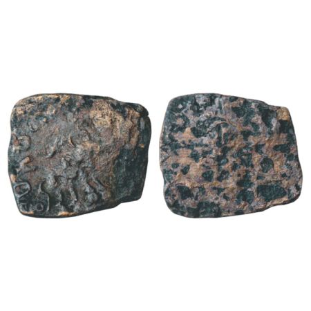 Ancient, copper coin of Patalatoļata from West Marathwada / East Vidrabha region, 4.30g. O