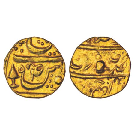 Patiala, Bhupinder Singh (1900-1937 AD), gold 2/3 mohur, 7.57g, in the name of Ahmad Shah 