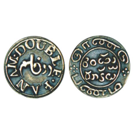 Madras Presidency, Madras mint, silver double fanam, first issue, ND (1807-1808 AD), 1.83g