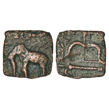 Chera kingdom of 'Sangam' period, uninscribed copper coin of 'elephant' type, (100-200 AD)